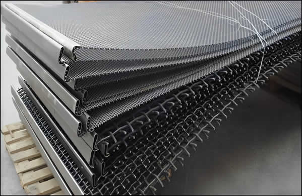 High tensile hooked edge vibrating screen mesh cloth for coal mine